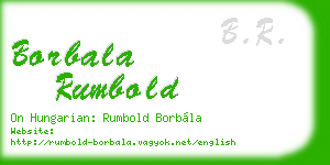 borbala rumbold business card