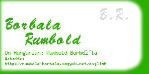 borbala rumbold business card